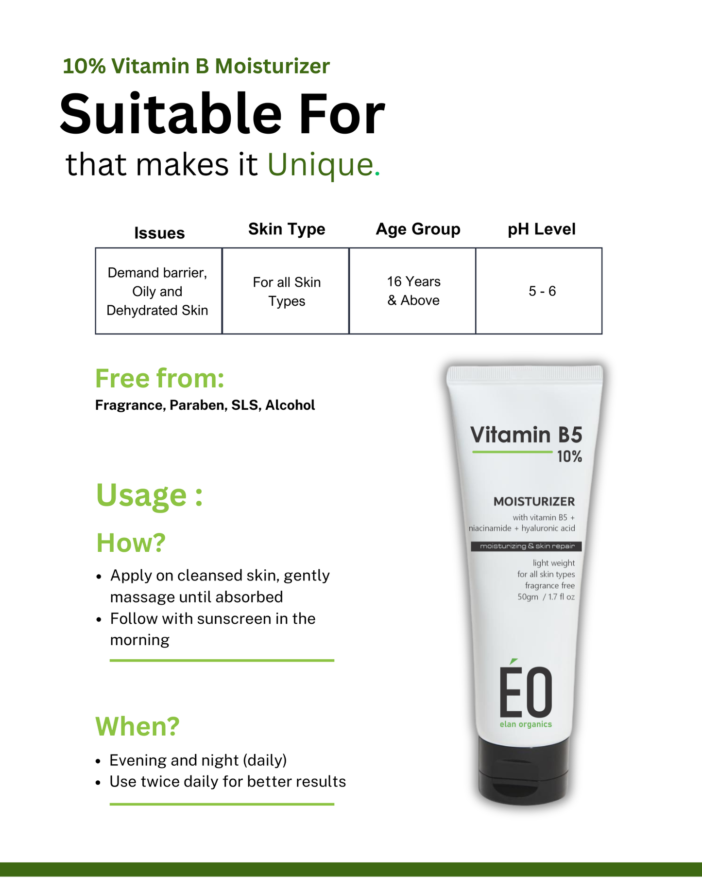 Vitamin B5 10% Moisturizer