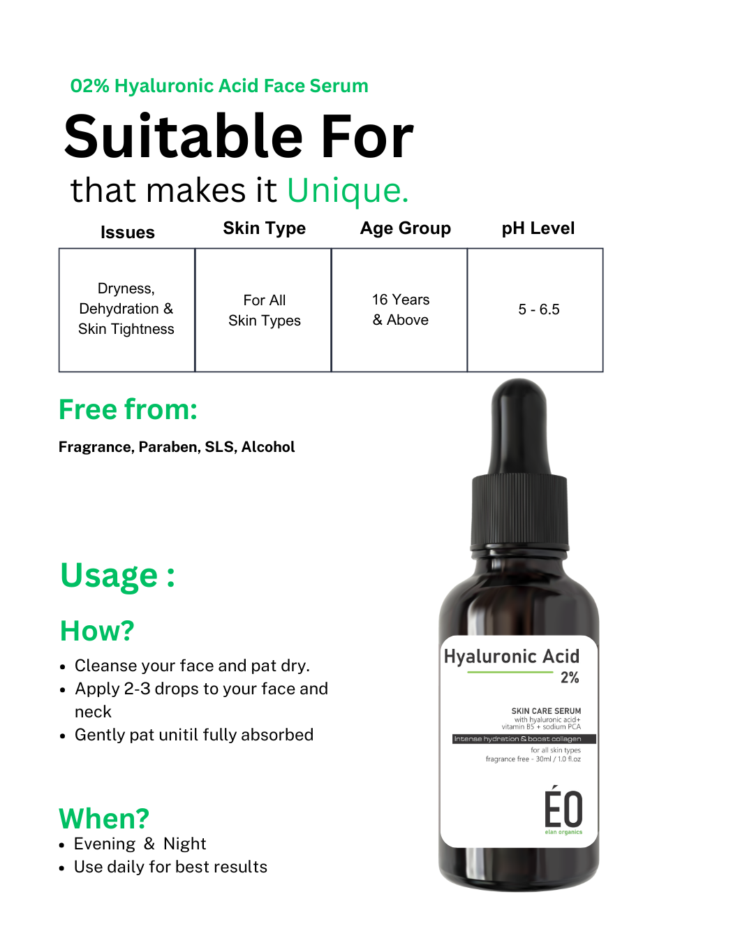 Hyaluronic Acid 02% Face Serum